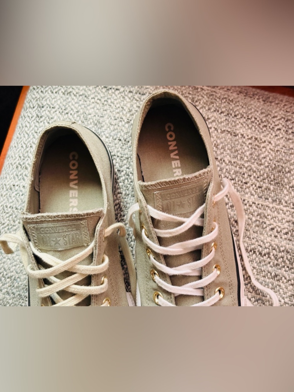 Converse All Stars Platform Low-Top Canvas Sneakers in Sage Green and White - Picture 5 of 9